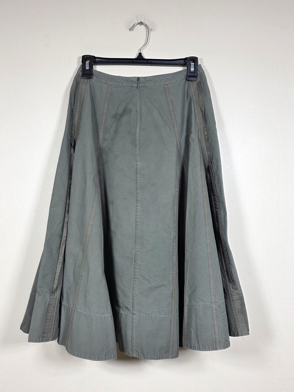 3.1 Phillip Lim Olive Green Midi Skirt - Picture 5 of 12